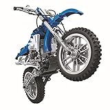 Technik Bausteine Motorrad Motocross Bike Konstruktionsspielzeug mit funktionierendem Getriebe, 474 Teile